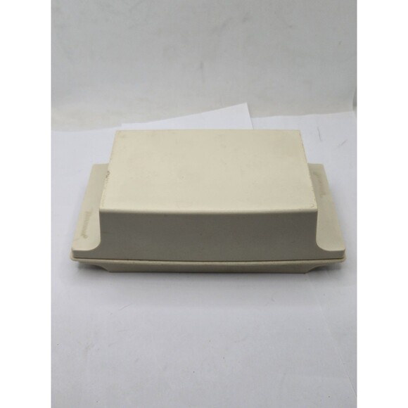 Vintage Tupperware Almond Double Stick Butter or Cream Cheese Keeper Dish w/ Lid - Picture 1 of 11